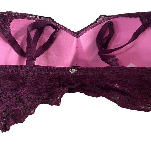 Victoria’s Secret Pink Maroon Padded Bralette  Small D-DD - Picture 2 of 4